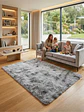 Alfombra Shaggy Pelo Largo 150x200 Cm Suave Living Dormitorio - Miniatura 2