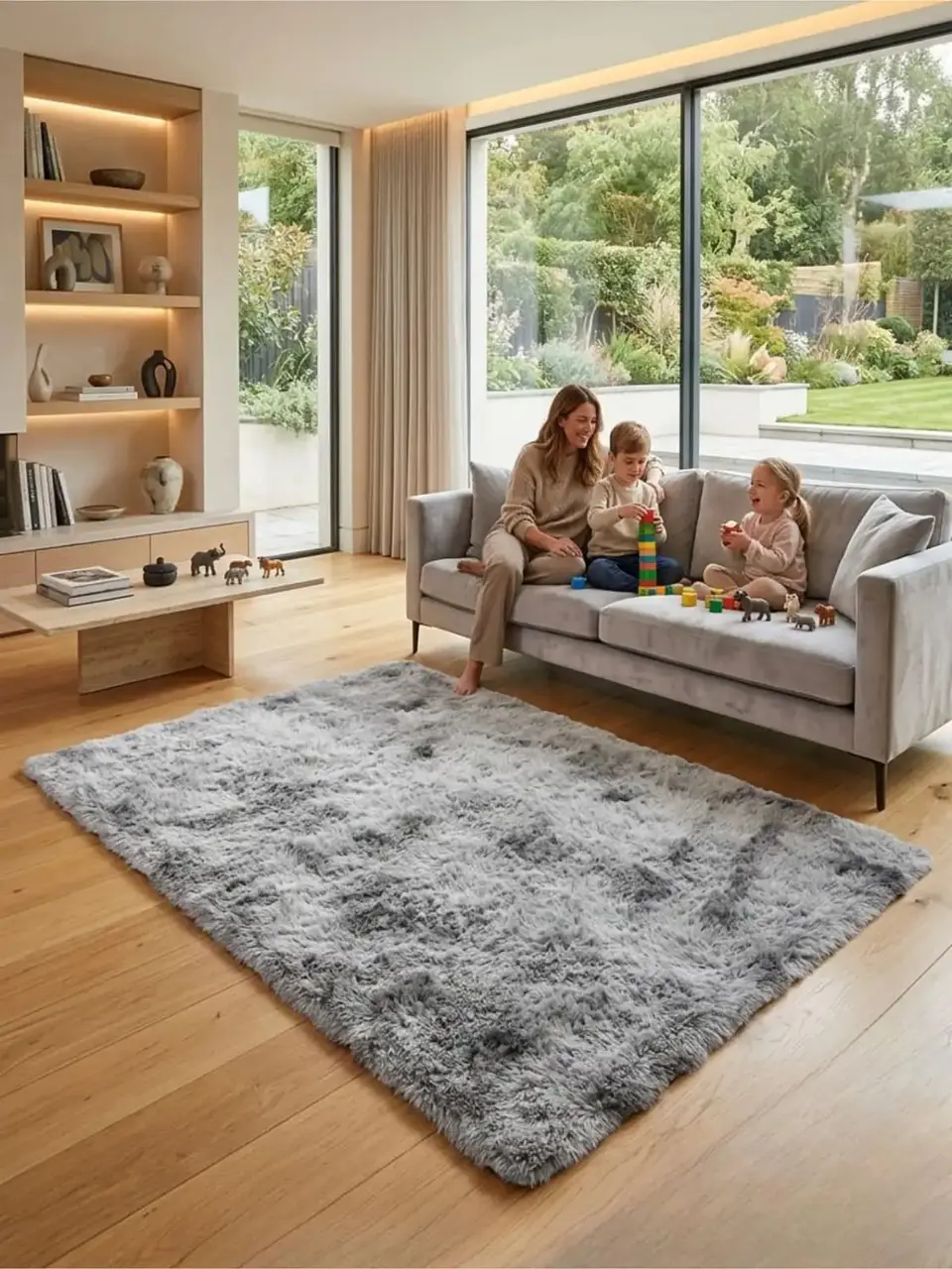 Alfombra Shaggy Pelo Largo 150x200 Cm Suave Living Dormitorio 2
