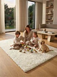 Alfombra Shaggy Pelo Largo 150x200 Cm Suave Living Dormitorio - Miniatura 2