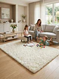 Alfombra Shaggy Pelo Largo 150x200 Cm Suave Living Dormitorio - Miniatura 4