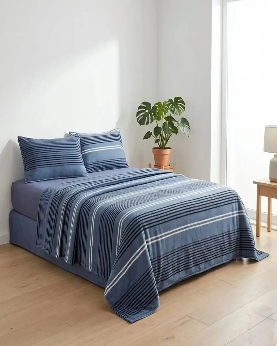 Juego De Sabanas Polar Estampadas Ultra Suaves King 1