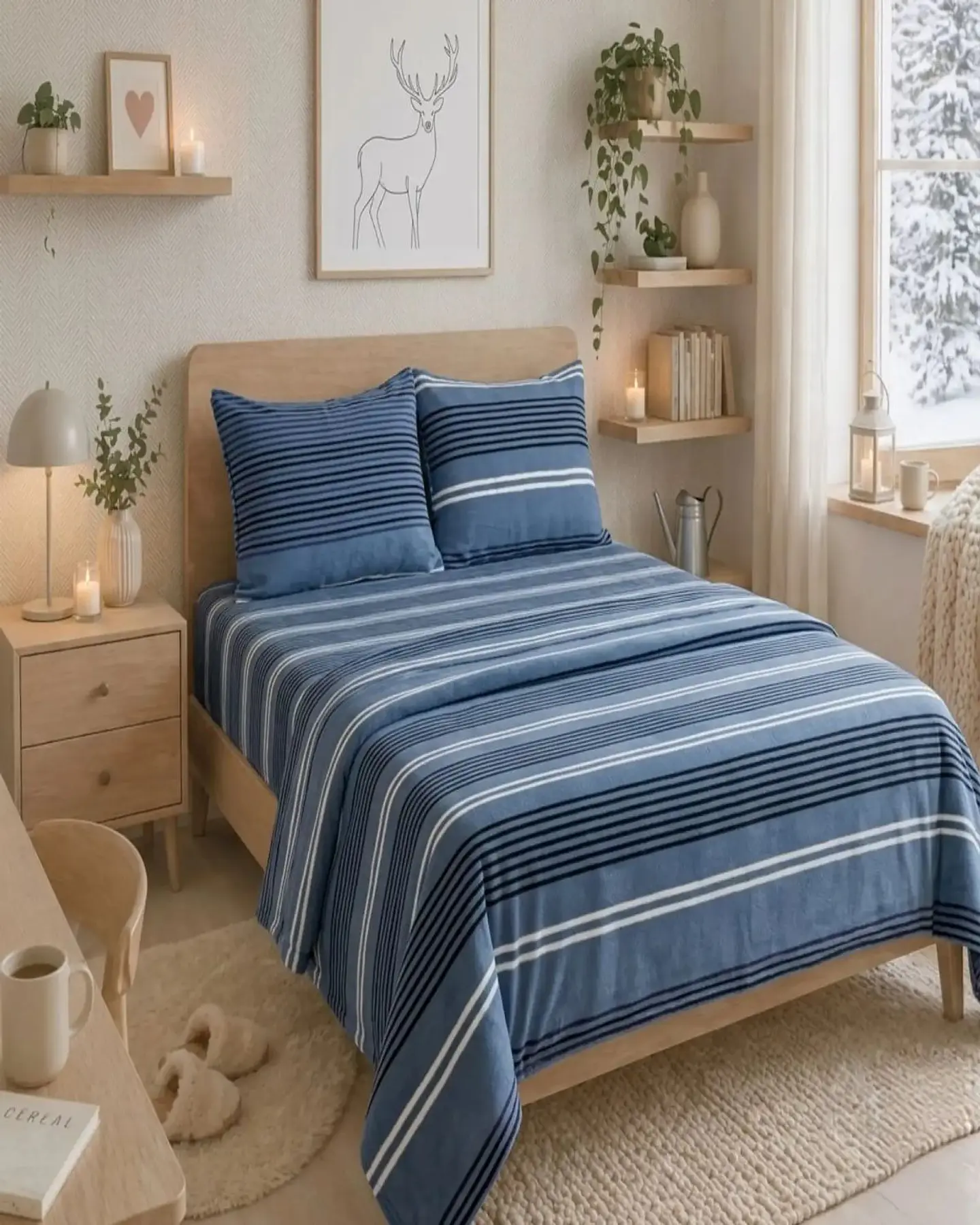 Juego De Sabanas Polar Estampadas Ultra Suaves King 2