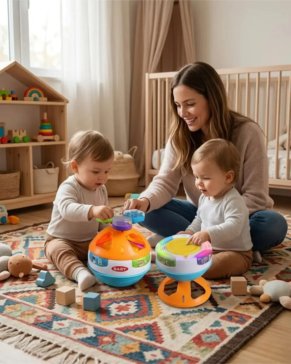 Pelota Didáctica Giratoria con Sonidos y Luces - Juguete de Estimulación Temprana 5