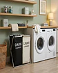 Cesto Organizador de Ropa De Doble Compartimiento Plegable - Miniatura 2