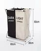 Cesto Organizador de Ropa De Doble Compartimiento Plegable - Miniatura 6