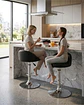 Set 2 Sillas de Bar Ergonómicas Ajustable con Apoyapiés - Miniatura 2