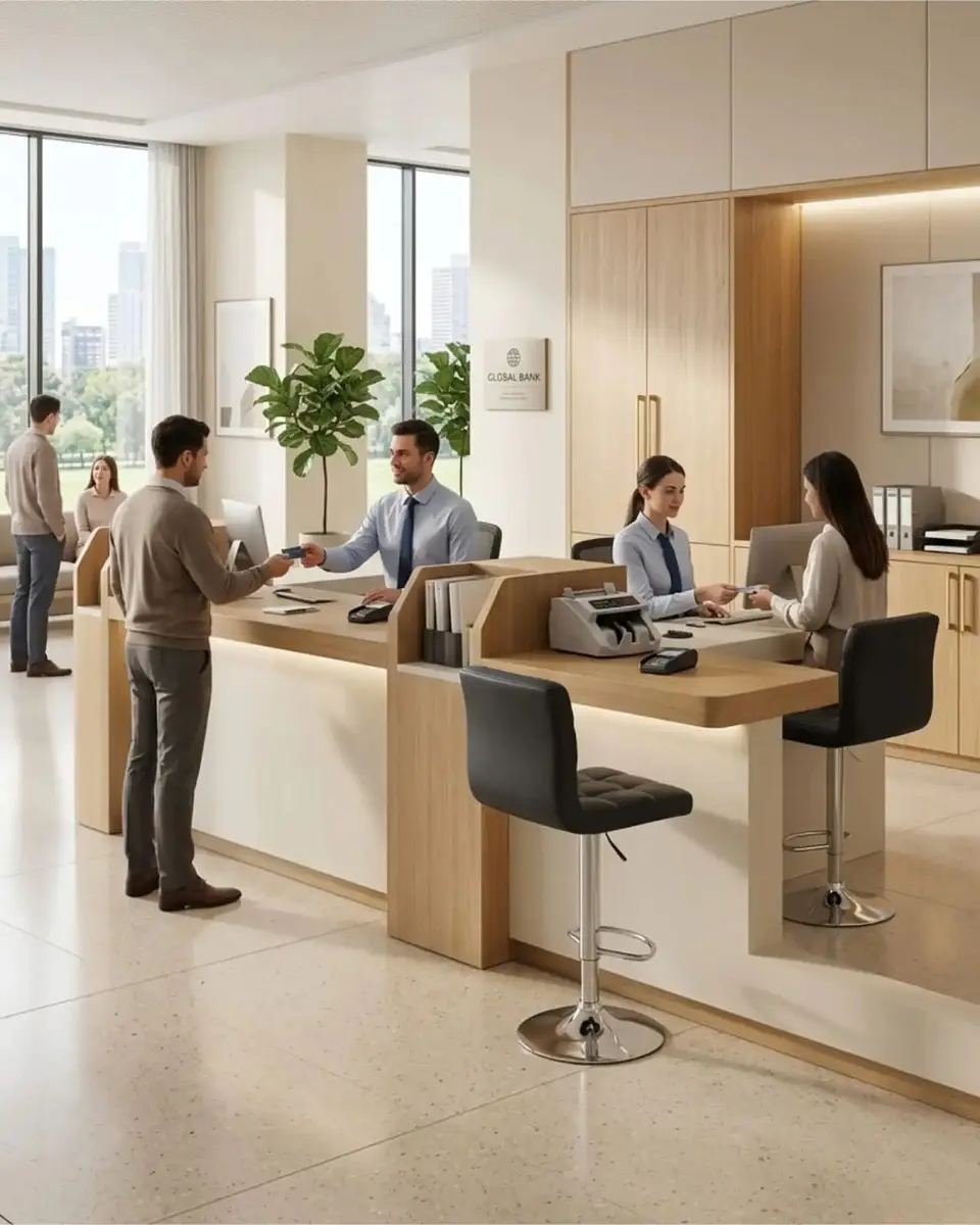 Silla de Bar Premium con Respaldo Acolchado y Base Cromada 1