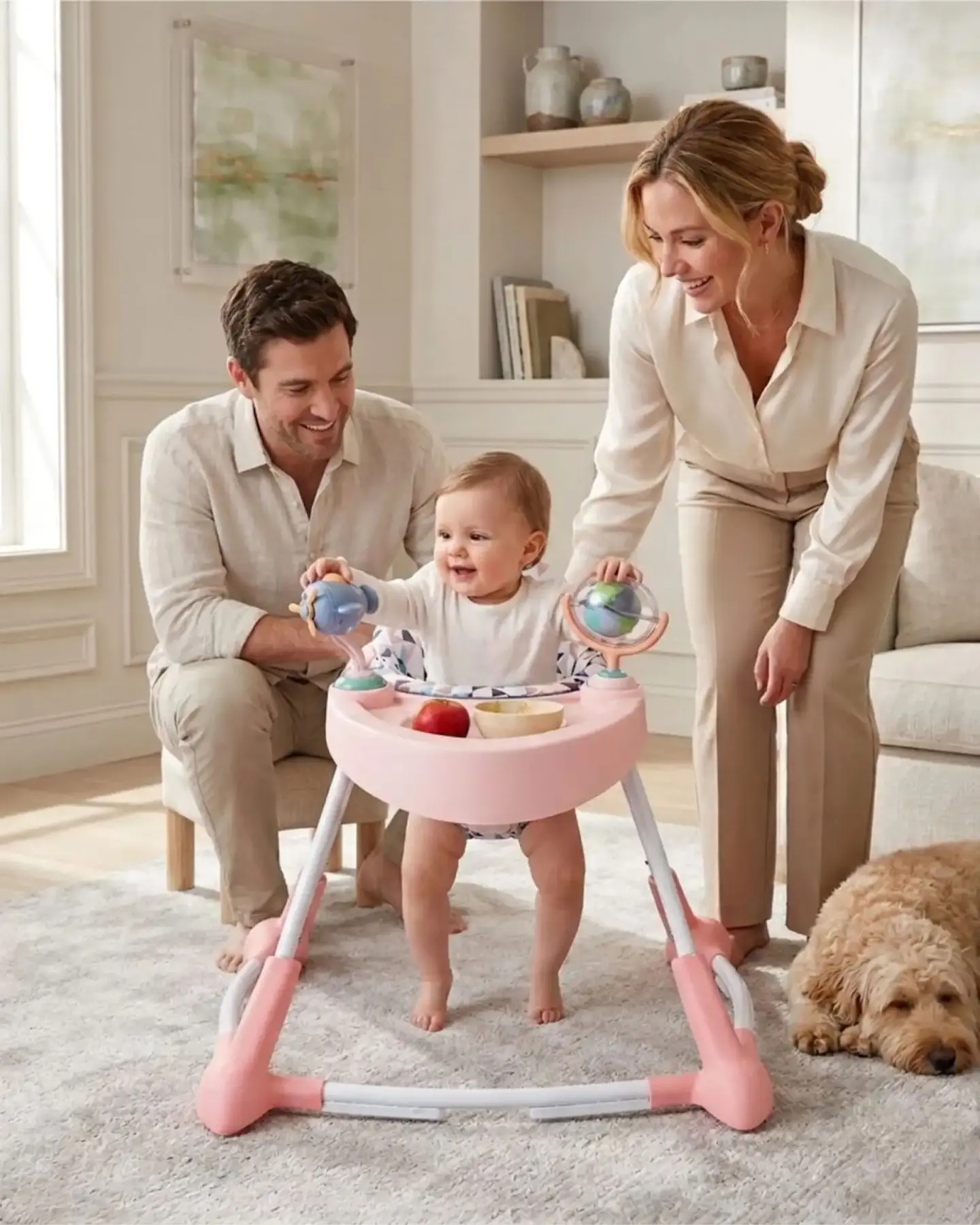 Andador Caminadora De Bebé Multifuncional Anticaída 4
