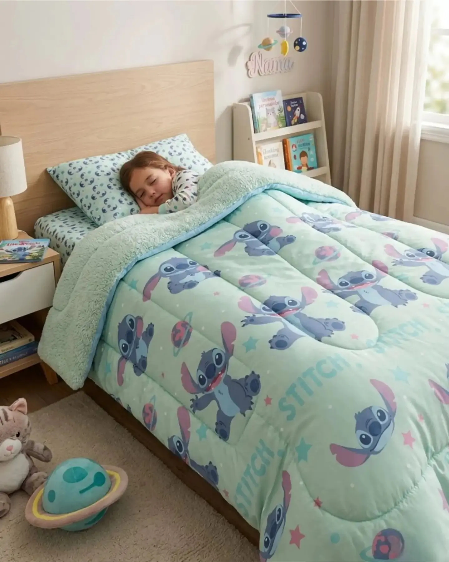 Pack Cobertor Sherpa Infantil + Sabanas Verano Premium Plaza y Media 2