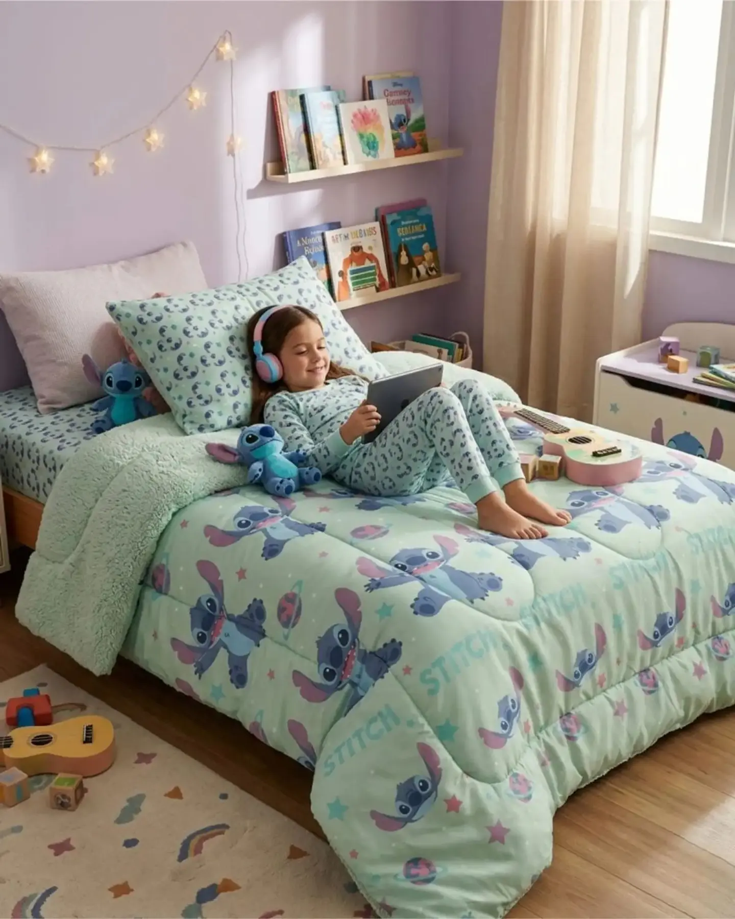 Pack Cobertor Sherpa Infantil + Sabanas Verano Premium Plaza y Media 4
