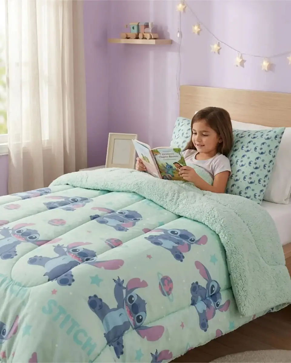 Pack Cobertor Sherpa Infantil + Sabanas Verano Premium Plaza y Media 5