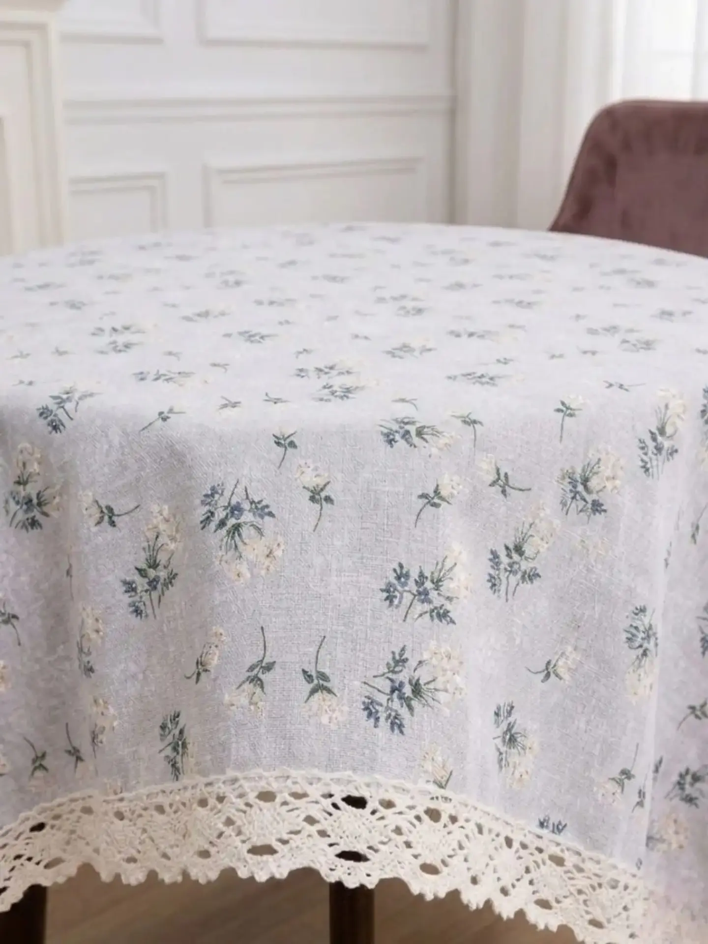 Mantel Redondo Bohemio con Flecos 140 Cm Diámetro 5