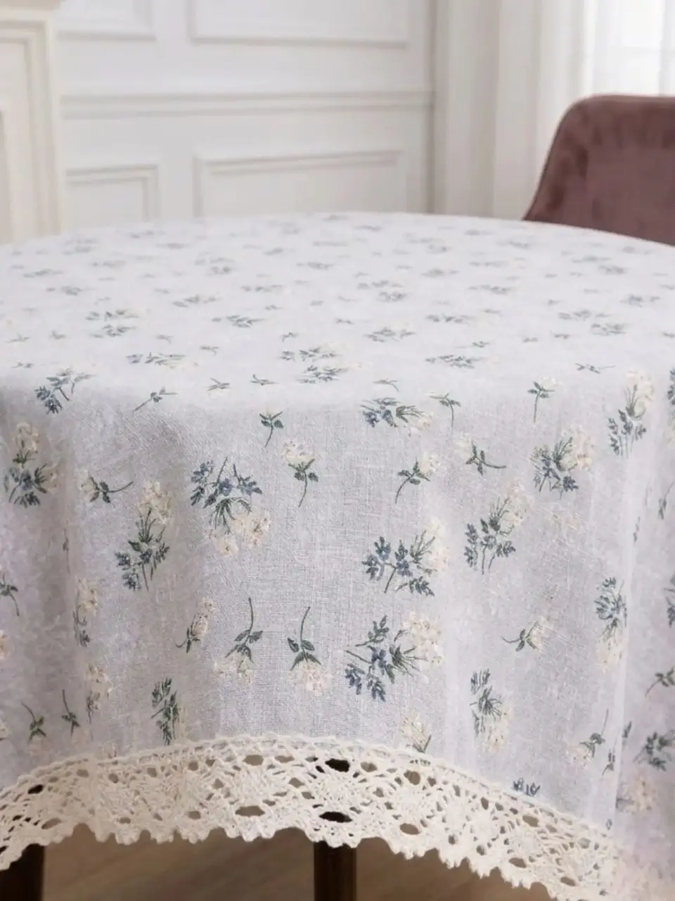 Mantel Redondo Bohemio con Flecos 140 Cm Diámetro 5