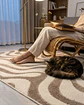 Alfombra Living y Dormitorio Decoración Para Hogar Minimalista - Miniatura 3