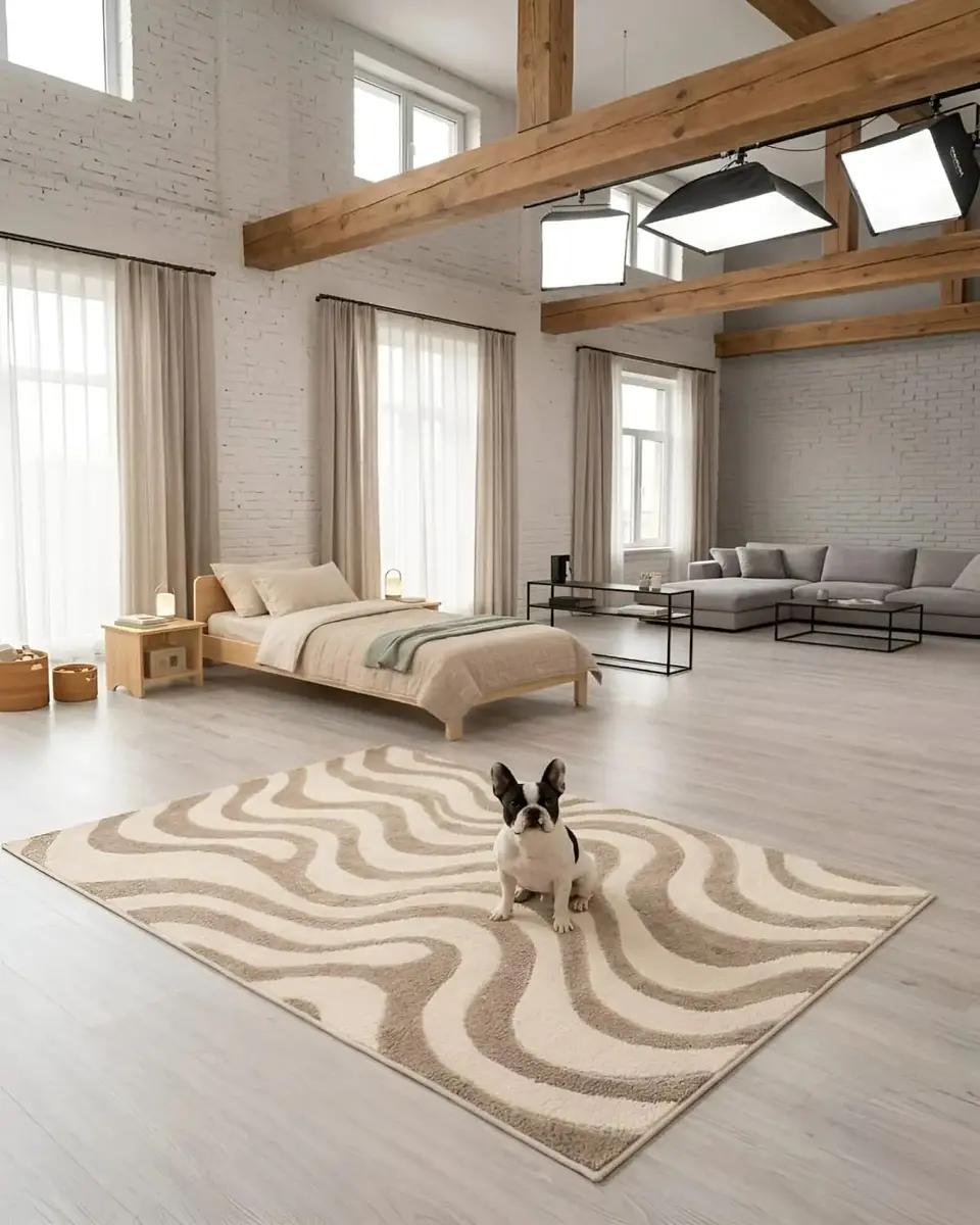 Alfombra Living y Dormitorio Decoración Para Hogar Minimalista 5