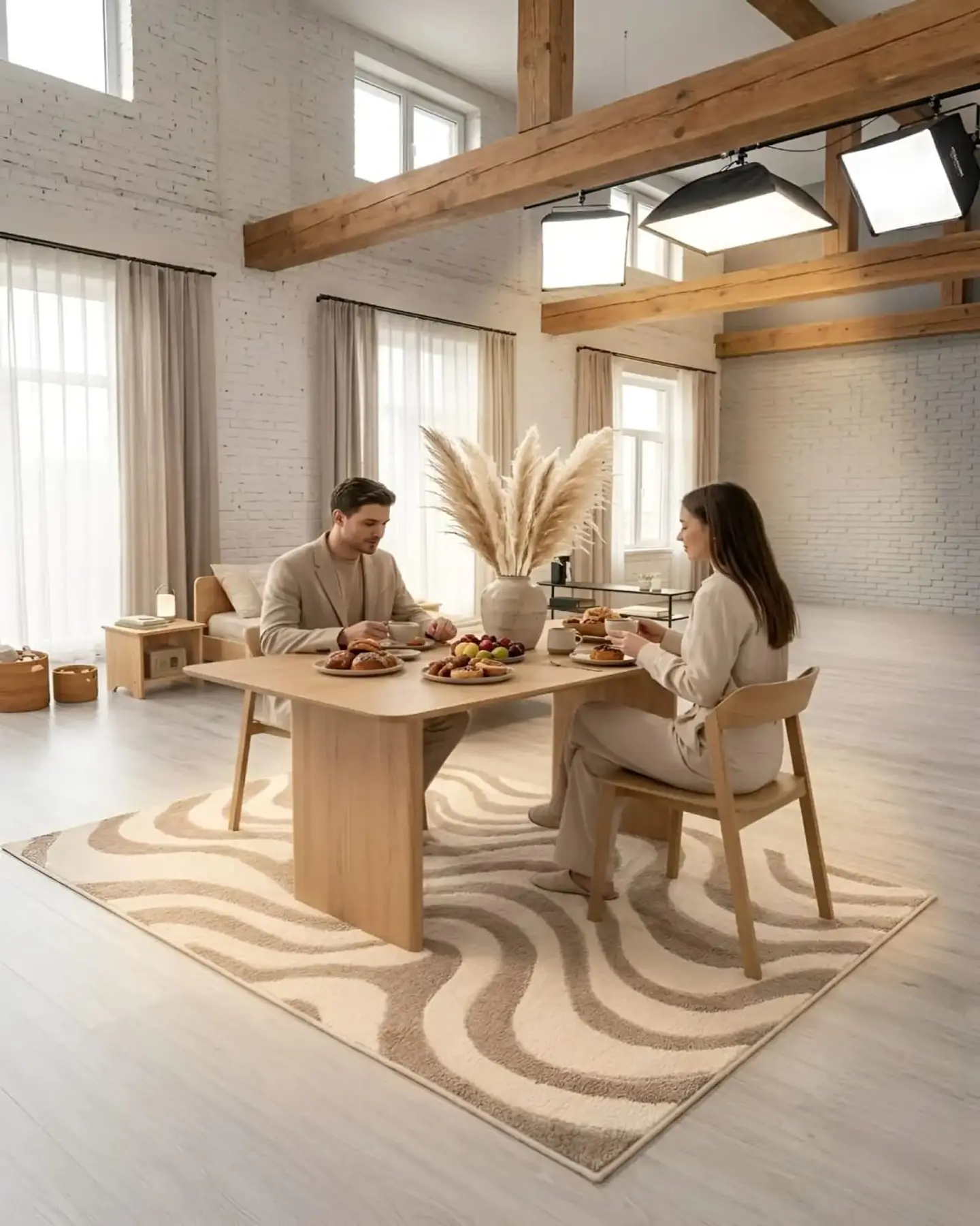 Alfombra Living y Dormitorio Decoración Para Hogar Minimalista 6