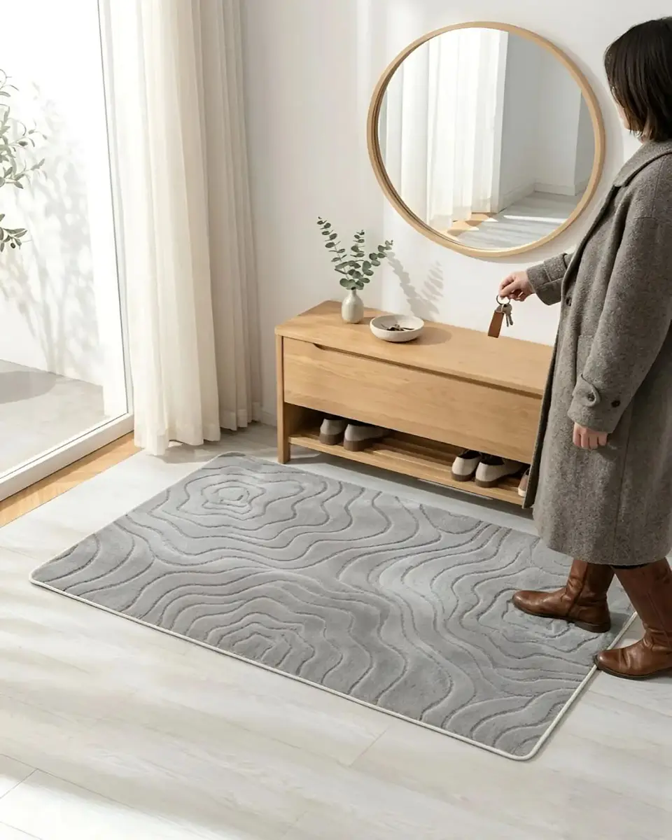 Alfombra Living y Dormitorio Decoración Para Hogar Minimalista 3