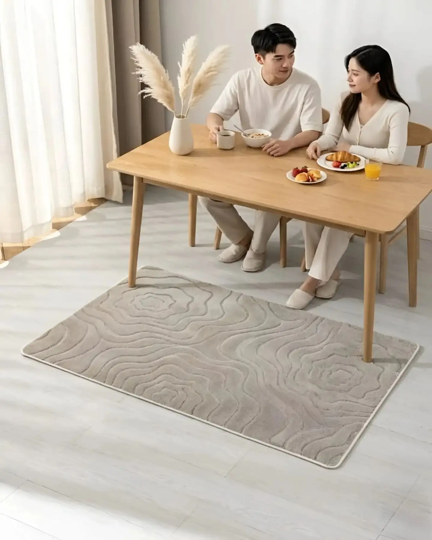 Alfombra Living y Dormitorio Decoración Para Hogar Minimalista 1