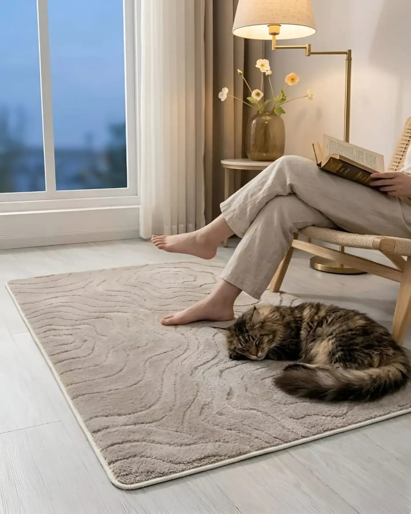 Alfombra Living y Dormitorio Decoración Para Hogar Minimalista 2