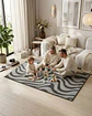 Alfombra Living y Dormitorio Decoración Para Hogar Minimalista - Miniatura 4