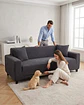 Funda De Sofa 4 Cuerpos Tela Cuadrille De Elastico Premium - Miniatura 1