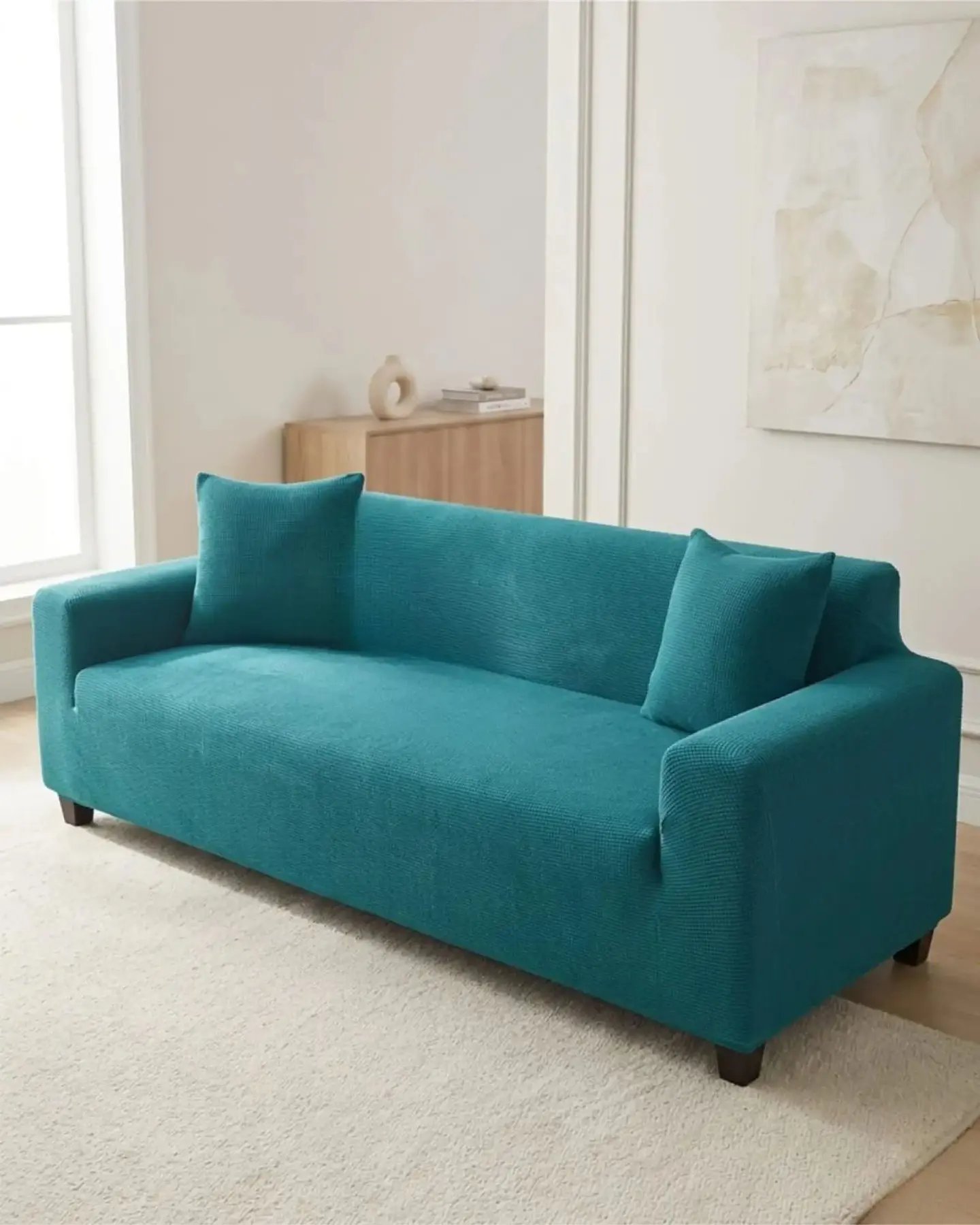 Funda De Sofa 4 Cuerpos Tela Cuadrille De Elastico Premium 2