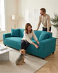 Funda De Sofa 4 Cuerpos Tela Cuadrille De Elastico Premium - Miniatura 4