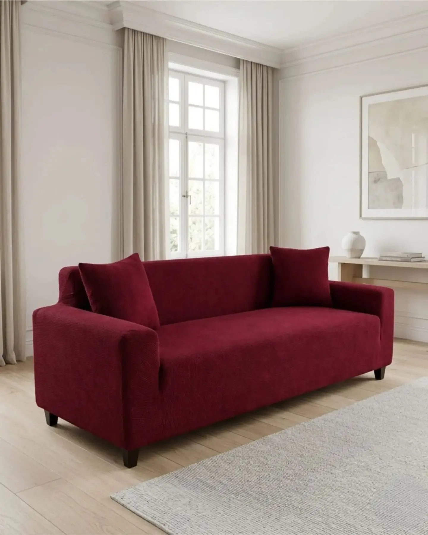 Funda De Sofa 4 Cuerpos Tela Cuadrille De Elastico Premium 2