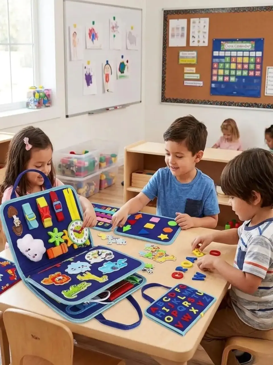 Libro Sensorial con Tablero De Actividades Motricidad Fina 2