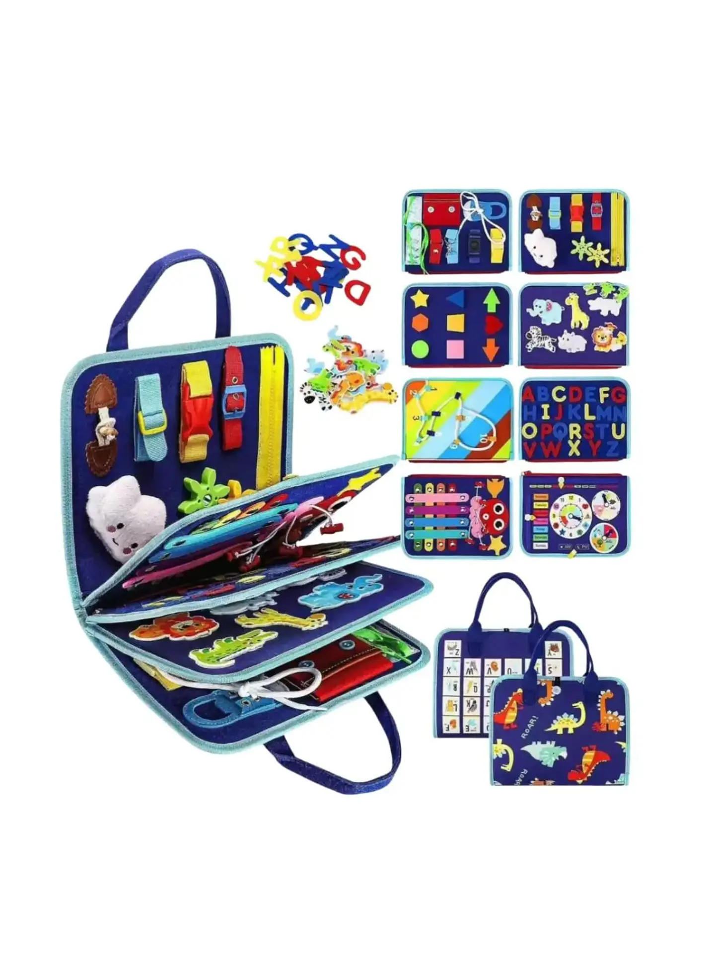 Libro Sensorial con Tablero De Actividades Motricidad Fina 3