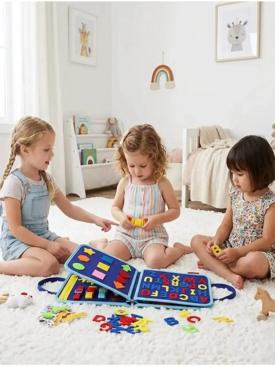 Libro Sensorial con Tablero De Actividades Motricidad Fina 4