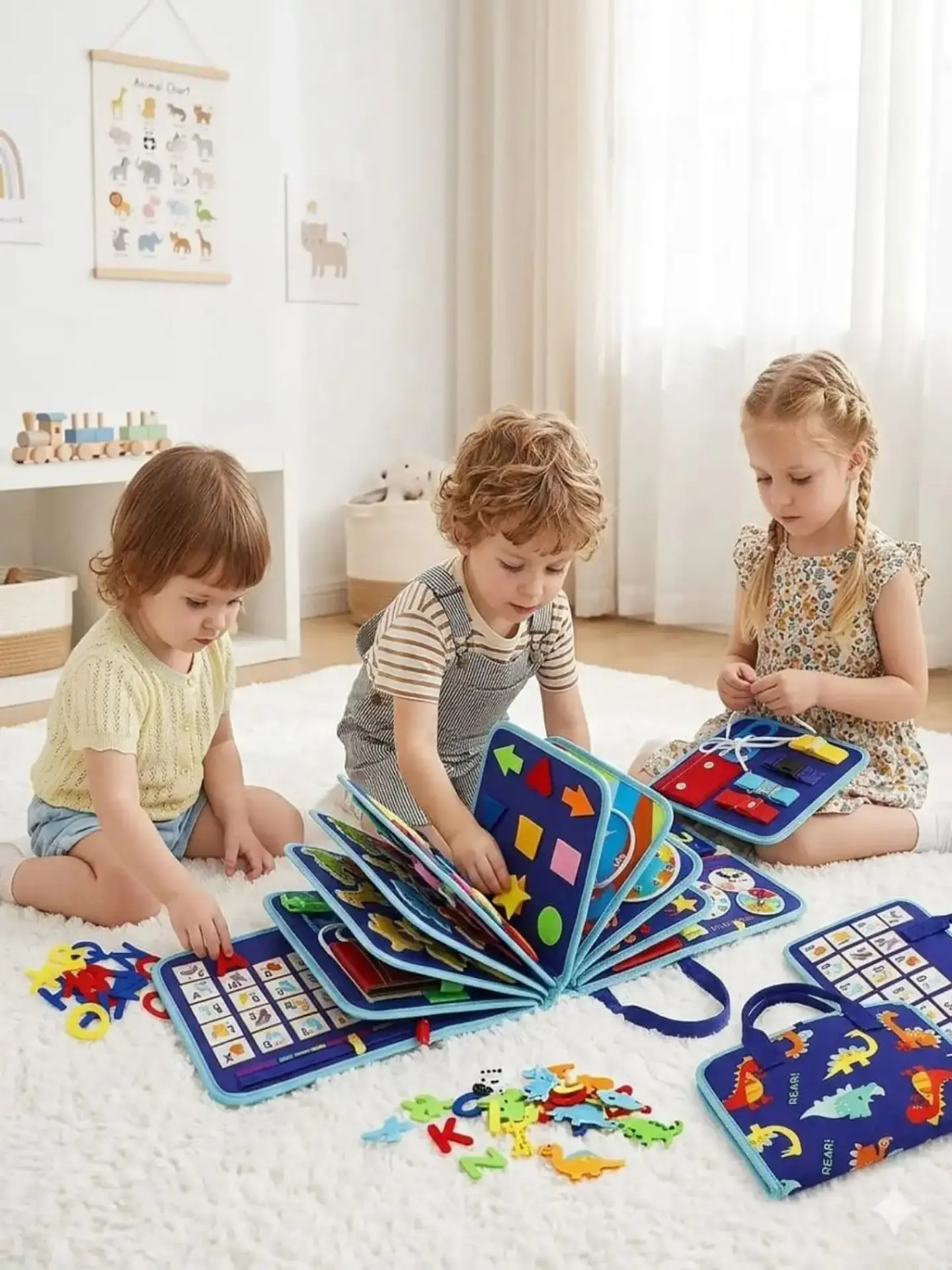 Libro Sensorial con Tablero De Actividades Motricidad Fina 5
