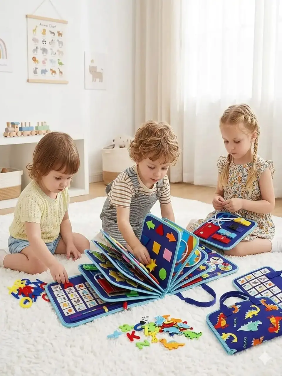 Libro Sensorial con Tablero De Actividades Motricidad Fina 5
