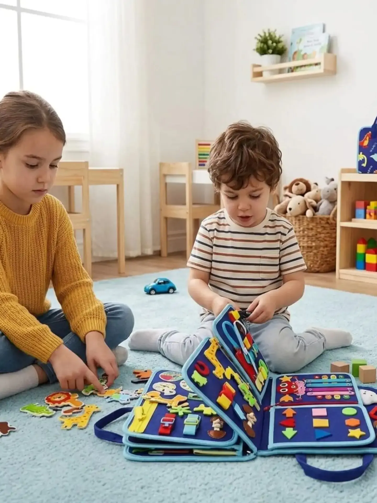 Libro Sensorial con Tablero De Actividades Motricidad Fina 6