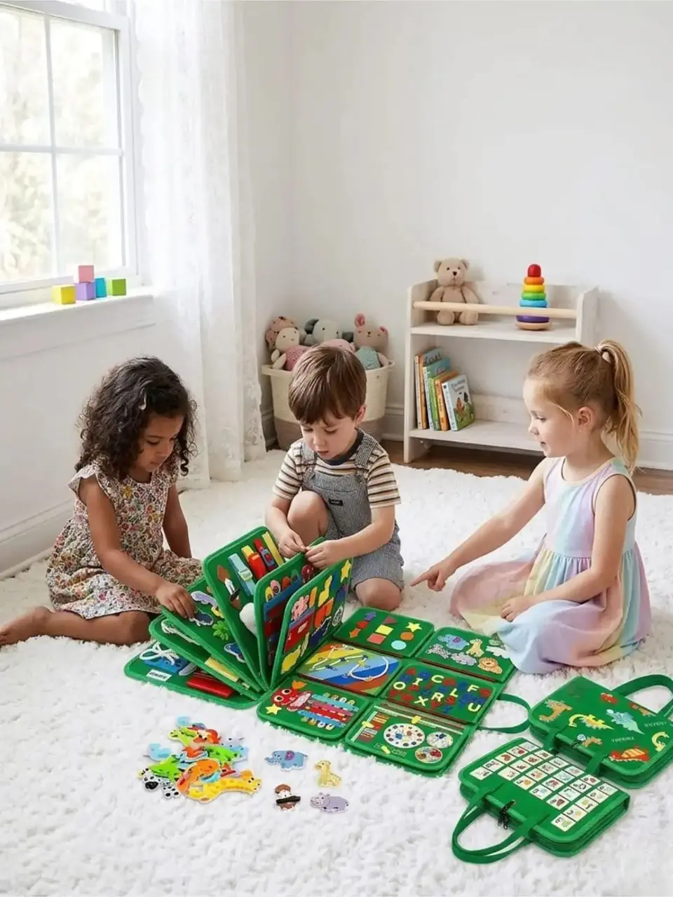 Libro Sensorial con Tablero De Actividades Motricidad Fina 5