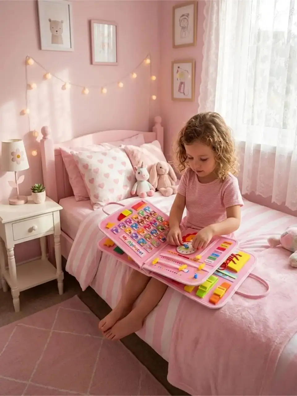Libro Sensorial con Tablero De Actividades Motricidad Fina 1