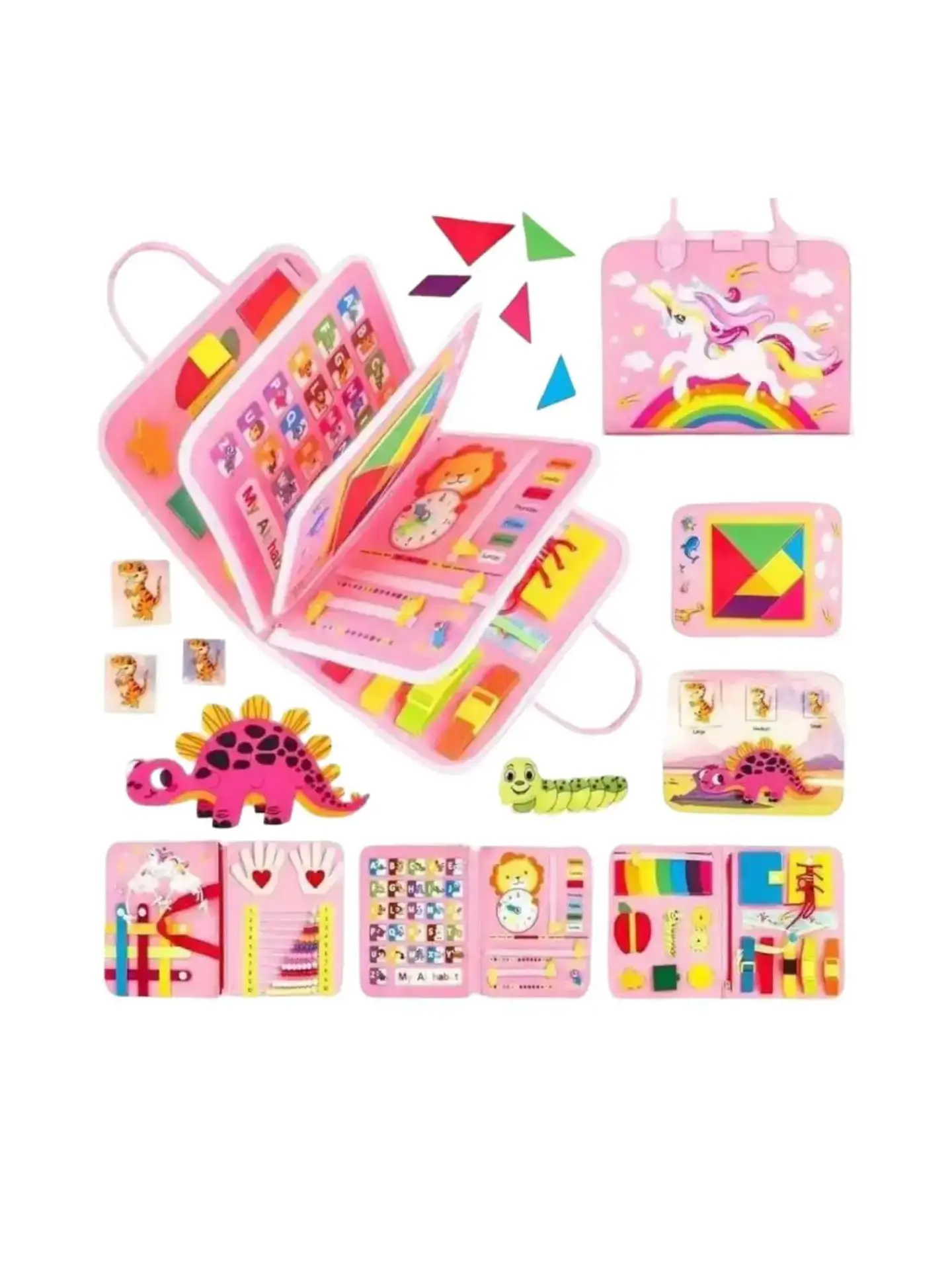 Libro Sensorial con Tablero De Actividades Motricidad Fina 3