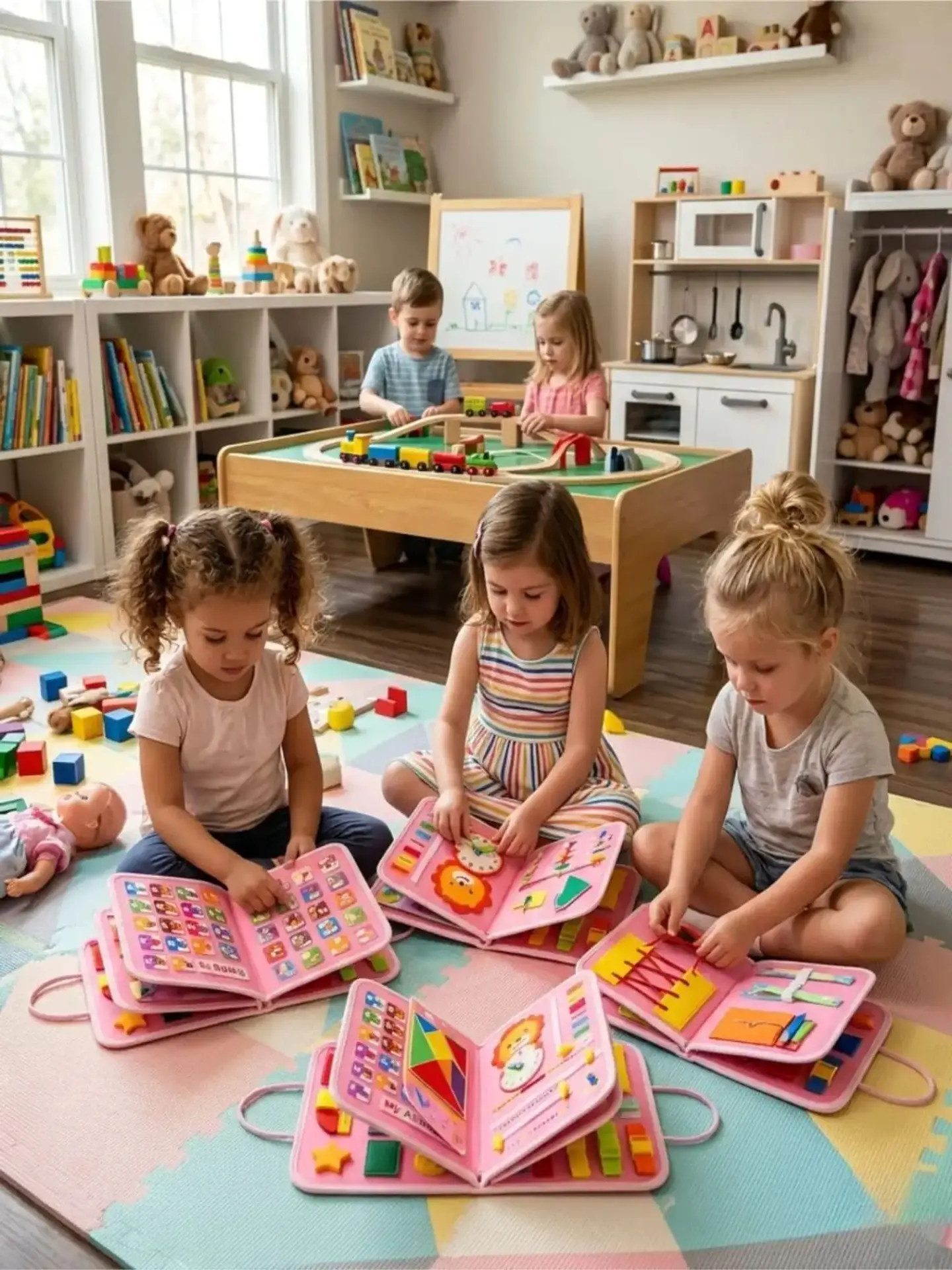 Libro Sensorial con Tablero De Actividades Motricidad Fina 4