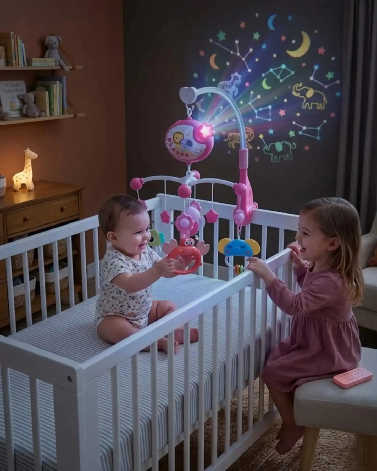 Móvil para Cuna Giratorio con Proyección de Luces 4