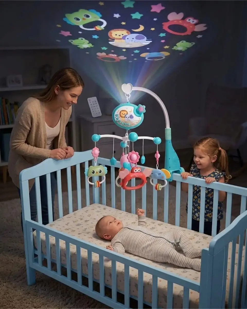 Móvil para Cuna Giratorio con Proyección de Luces 3