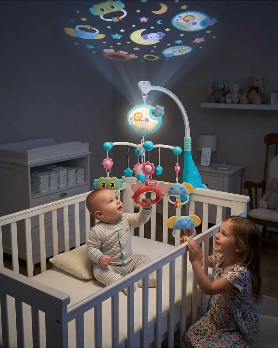 Móvil para Cuna Giratorio con Proyección de Luces 4