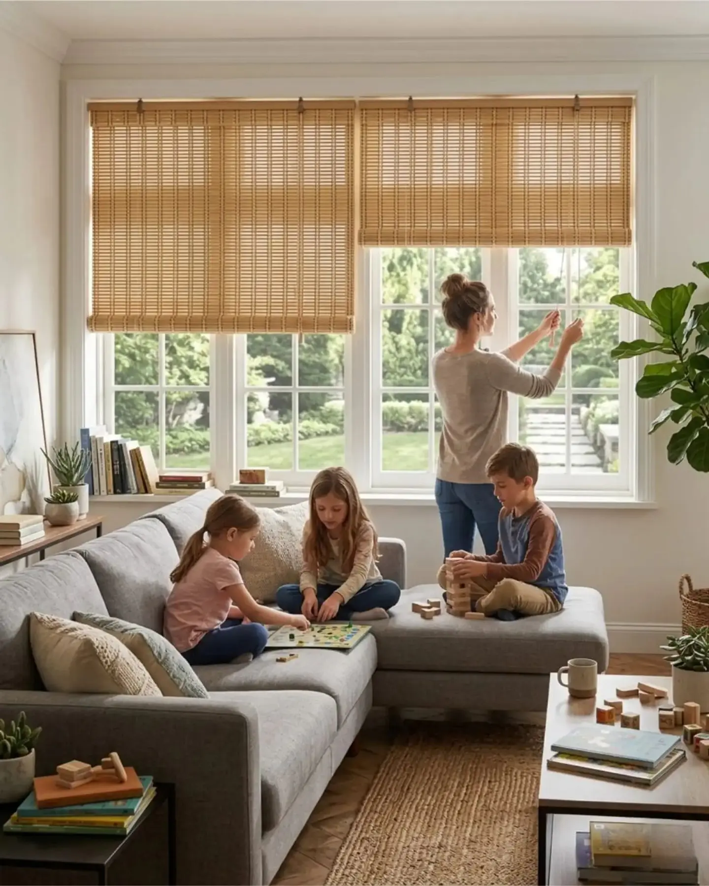 Cortina Roller De Bambu Diseño Natural 120x180cm 4