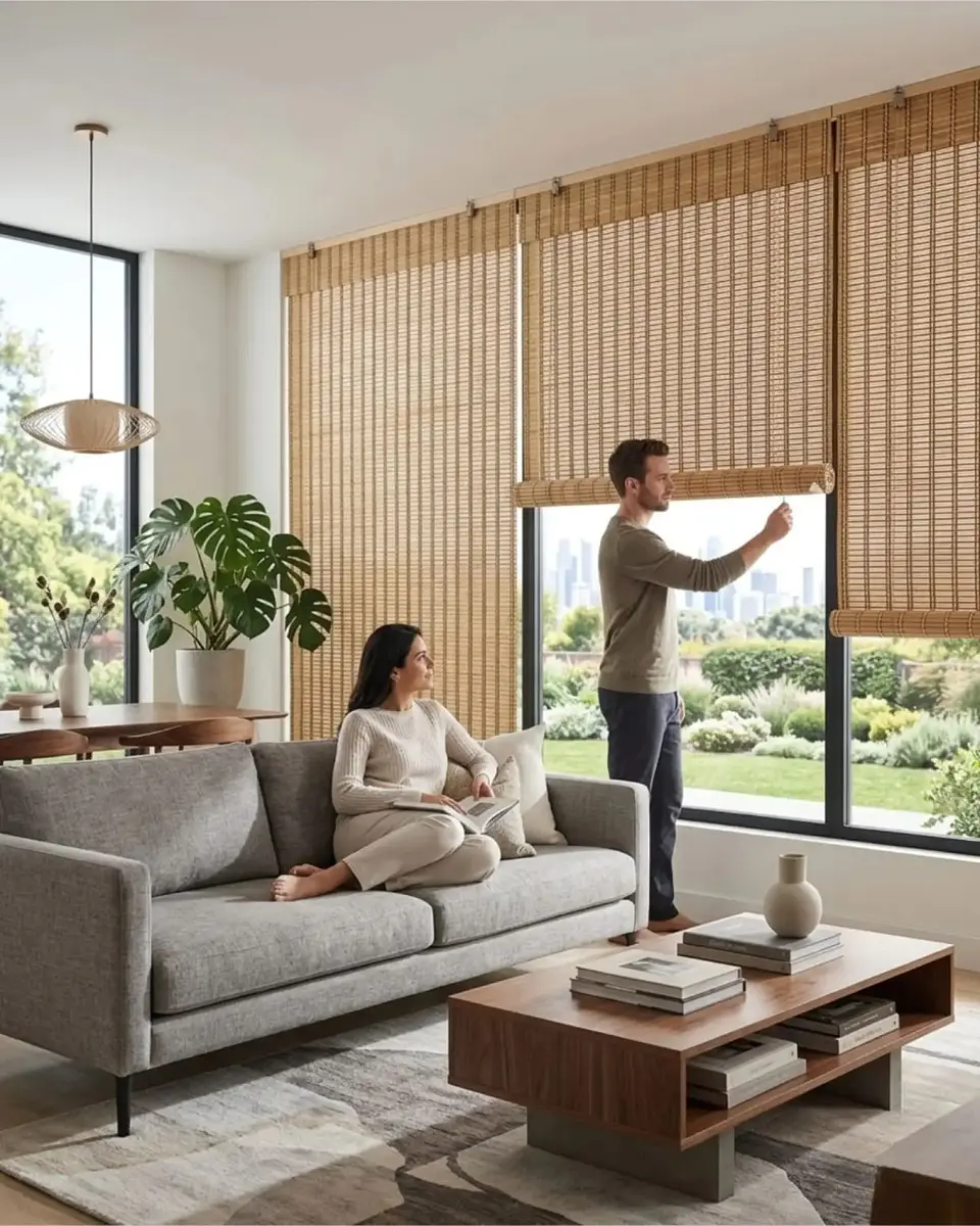 Cortina Roller De Bambu Diseño Natural 120x180cm 5