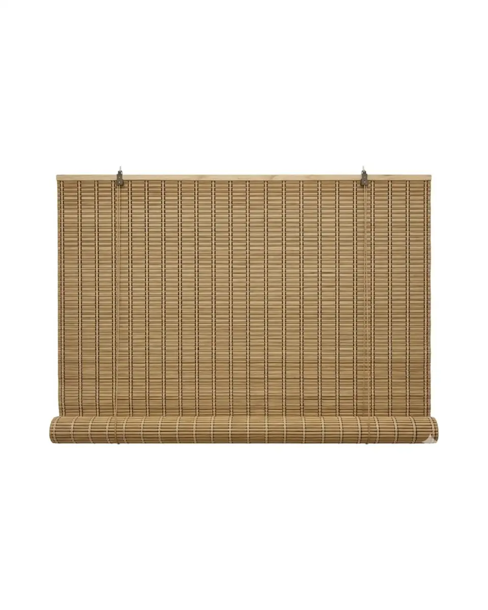 Set 2 Cortinas Roller De Bambu Diseño Natural 150x180cm 6