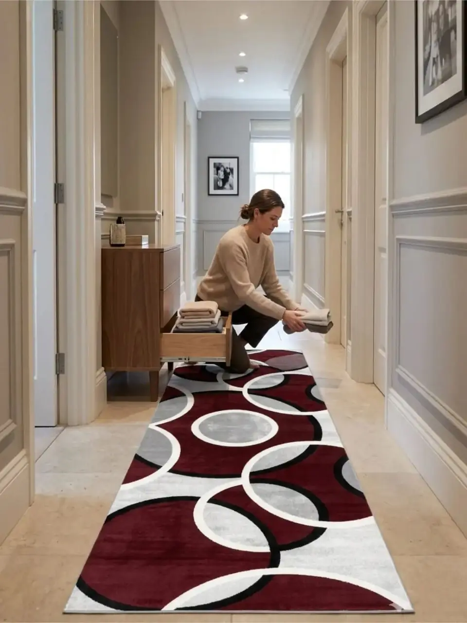 Alfombra De Pasillo Antideslizante 60x180 Suave Lavable 6