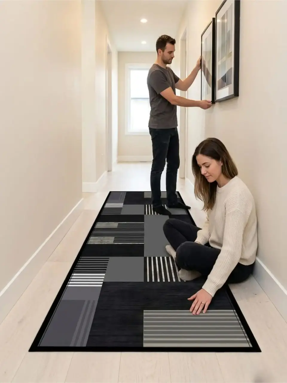 Alfombra De Pasillo Antideslizante 60x180 Suave Lavable 7