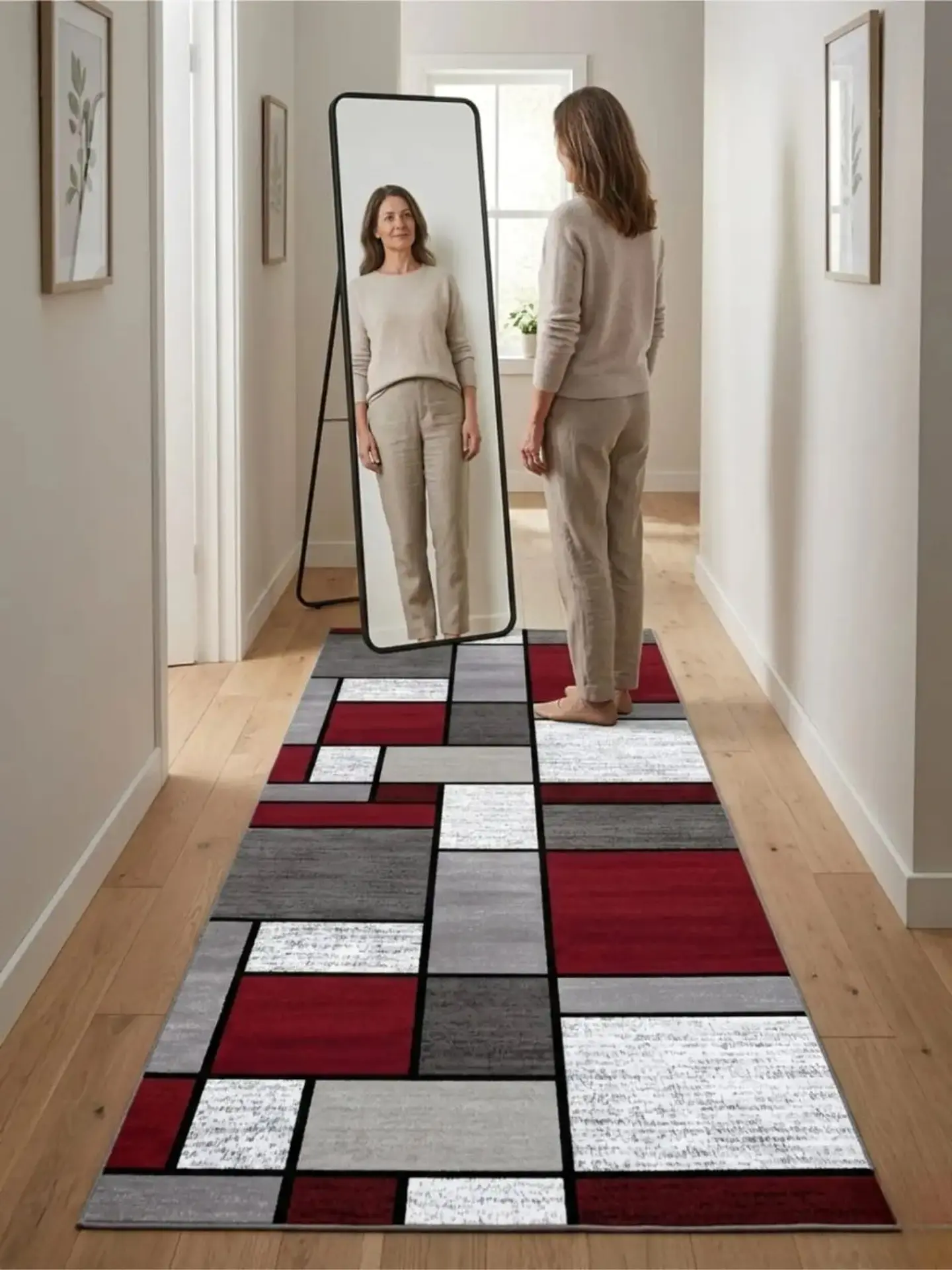 Alfombra De Pasillo Antideslizante 60x180 Suave Lavable 5