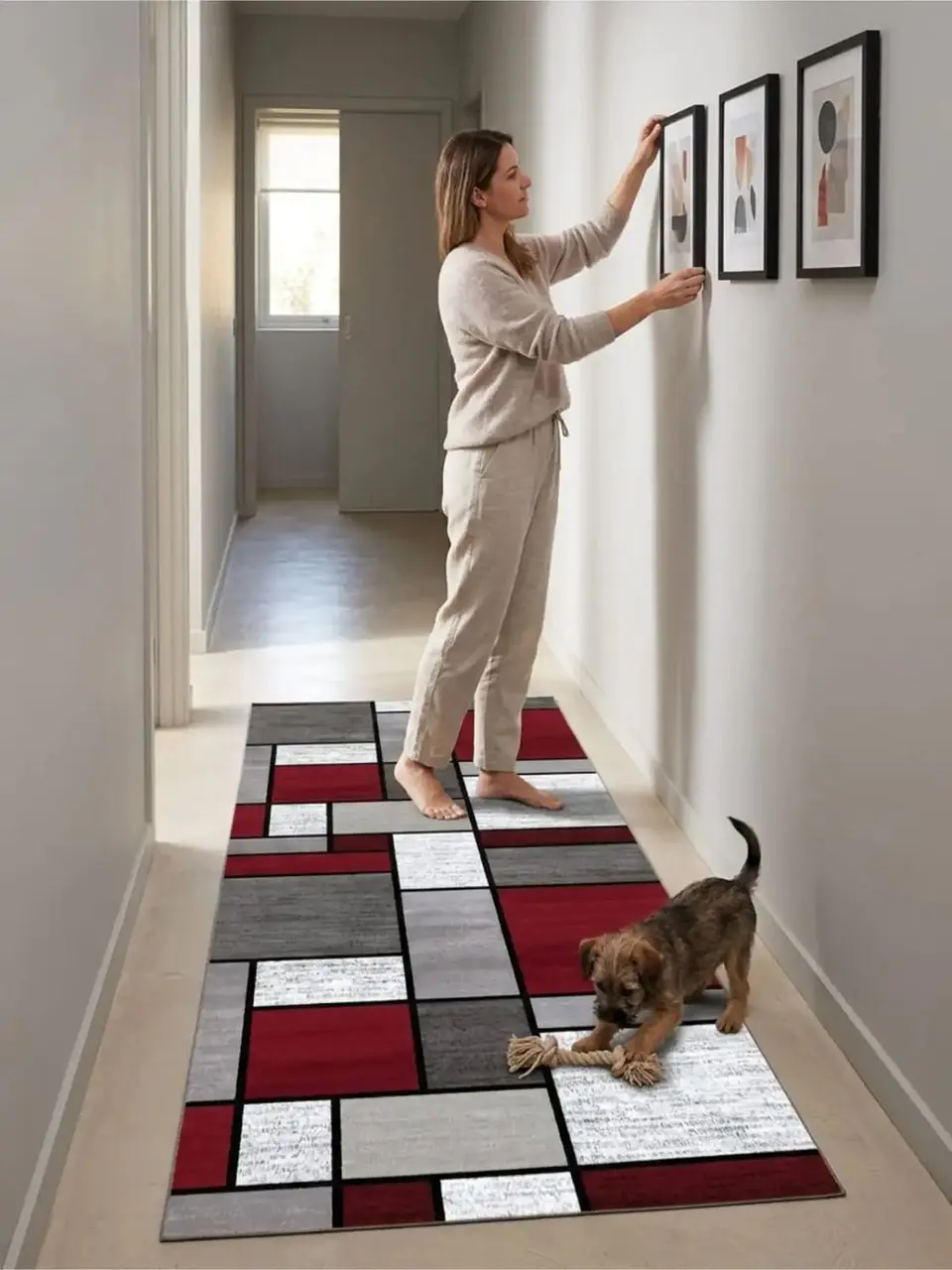 Alfombra De Pasillo Antideslizante 60x180 Suave Lavable 6