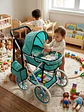 Coche De Muñecas Estilo Clásico Incluye Bolso Y Canasto Accesorios - Miniatura 4