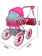 Coche De Muñecas Estilo Clásico Incluye Bolso Y Canasto Accesorios - Miniatura 7